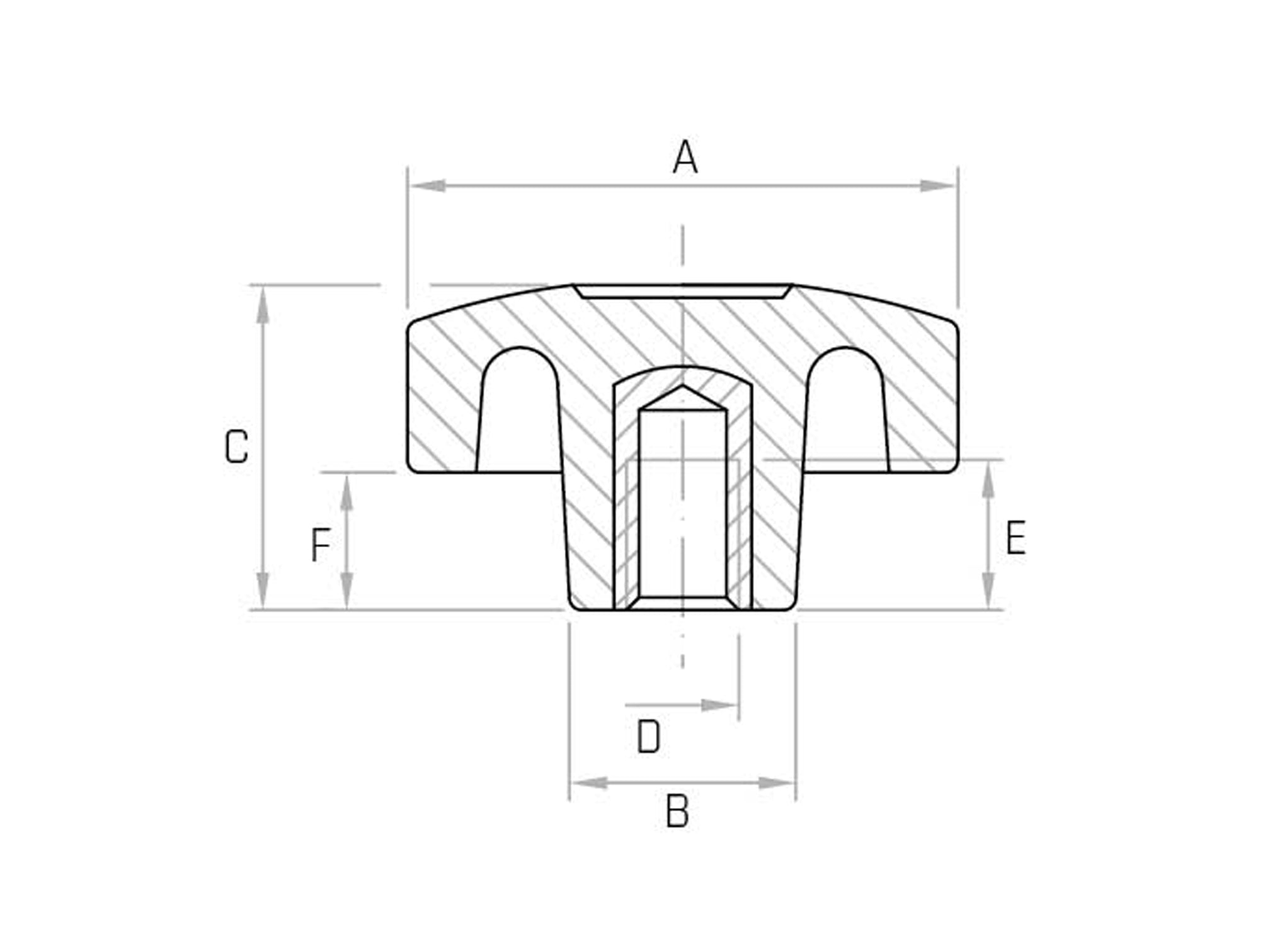 VBA - Eight-lobe handwheel (Pack of 20) - Gamm VBA - Eight-lobe handwheel (Pack of 20) - Gamm